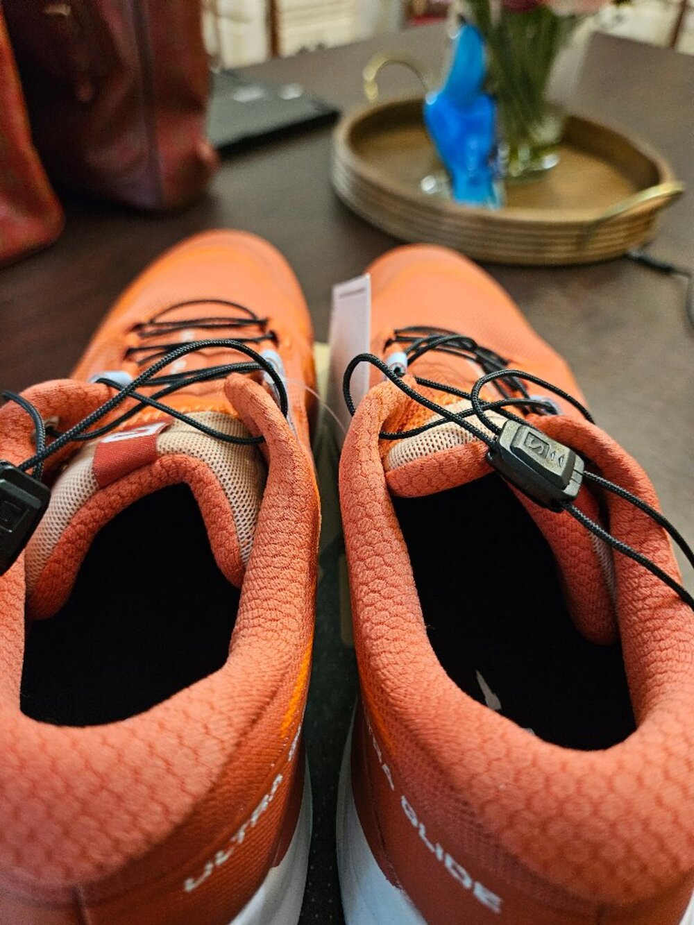 NWB Salomon Women's Ultra Glide trail running shoes Mecca Orange /Red (Sz 10.5) - Picture 7 of 11
